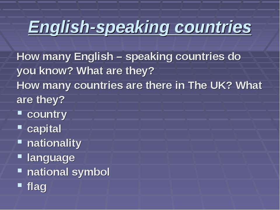 In english speaking countries they. English speaking Countries. English speaking Countries ppt. How many English speaking Countries. What English-speaking Countries do you know.