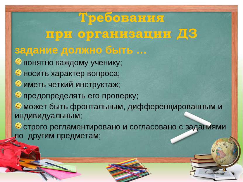 задание должно быть … понятно каждому ученику; носить характер вопроса; иметь...