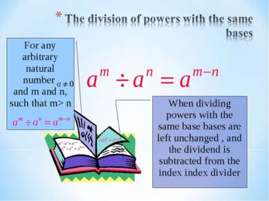For any arbitrary natural number and m and n, such that m> n When dividing po...