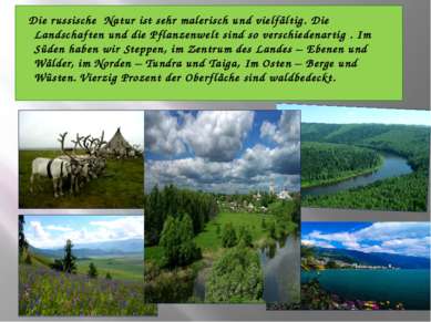 Die russische Natur ist sehr malerisch und vielfältig. Die Landschaften und d...