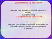 Как отличить действительное причастие от страдательного?