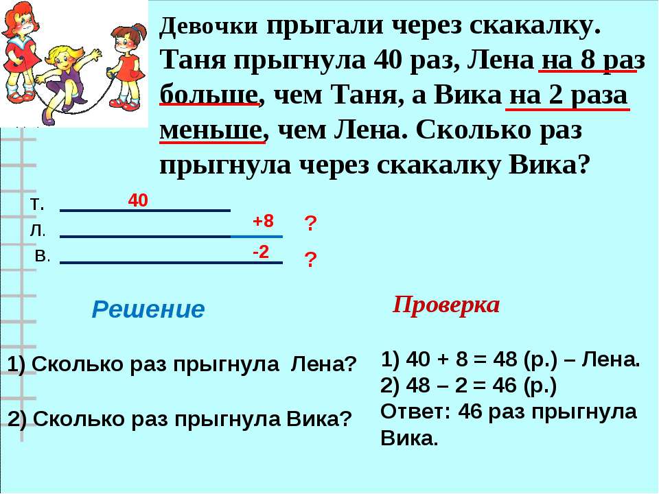 В двое раз меньше. Решение задач в 2 раза. Задачи по математике 2 класс. Задачи по математике с Таней и ответ. Как решать задачи.