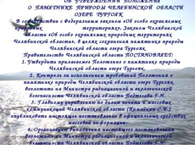 Постановление Правительства Челябинской области от 23.03.2007 г № 62-п   ОБ У...