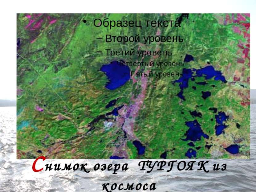 Снимок озера ТУРГОЯК из космоса