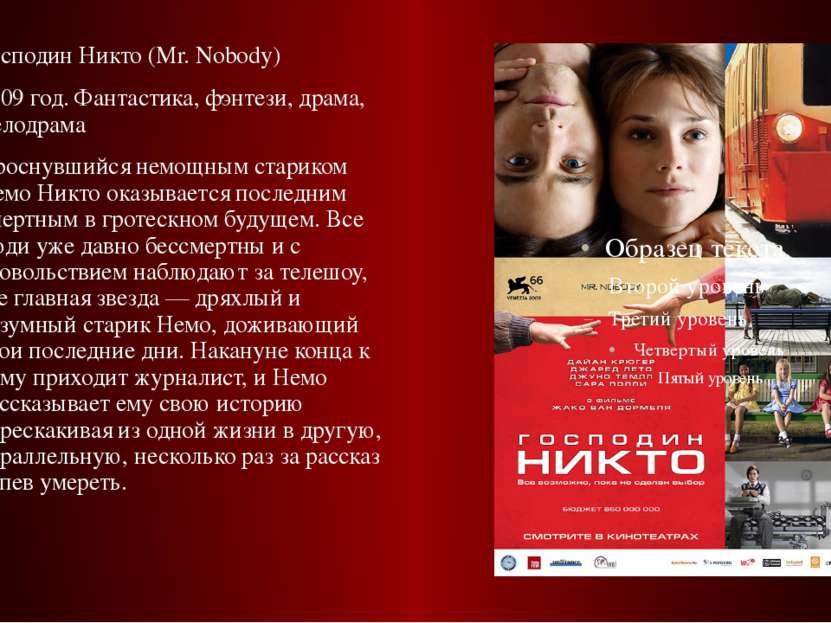 Господин Никто (Mr. Nobody) 2009 год. Фантастика, фэнтези, драма, мелодрама П...
