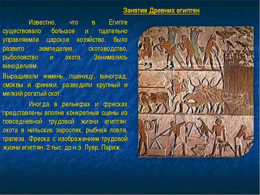Известно, что в Египте существовало большое и тщательно управляемое царское х...