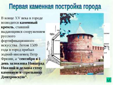 В конце XV века в городе возводится каменный кремль, ставший выдающимся соору...