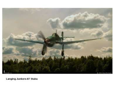 Langing Junkers-87 Stuka