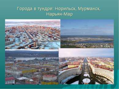 Города в тундре: Норильск, Мурманск, Нарьян-Мар