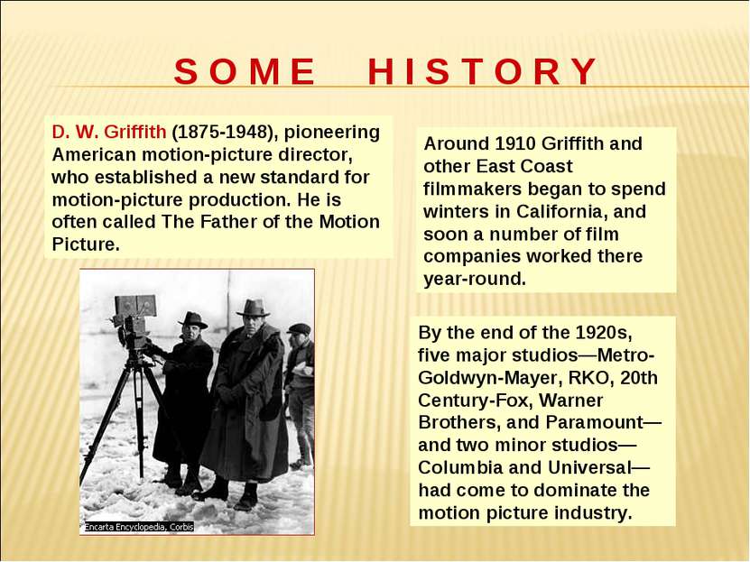 D. W. Griffith (1875-1948), pioneering American motion-picture director, who ...