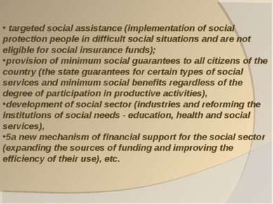 targeted social assistance (implementation of social protection people in dif...