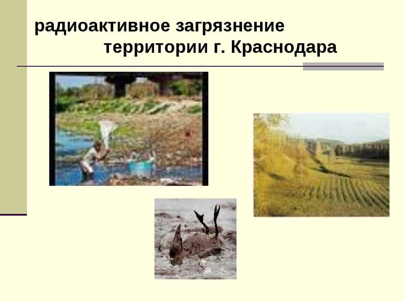 радиоактивное загрязнение территории г. Краснодара