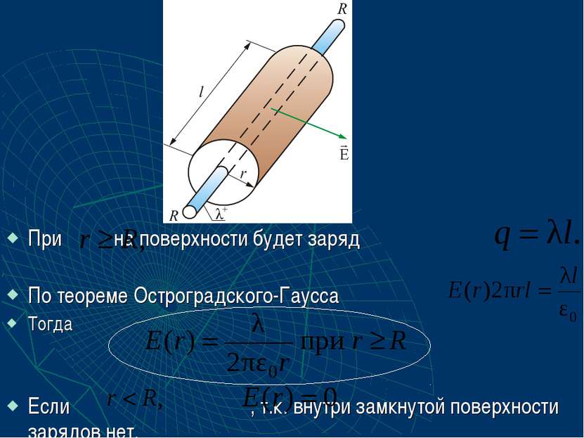 При на поверхности будет заряд По теореме Остроградского-Гаусса Тогда Если , ...