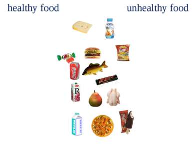 healthy food unhealthy food