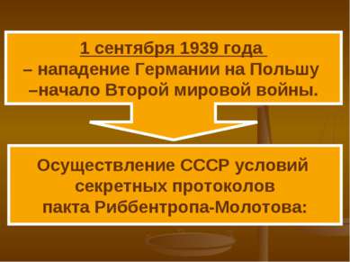 Осуществление СССР условий секретных протоколов пакта Риббентропа-Молотова: 1...