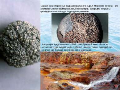 Самый же интересный вид минерального сырья Мирового океана - это знаменитые ж...