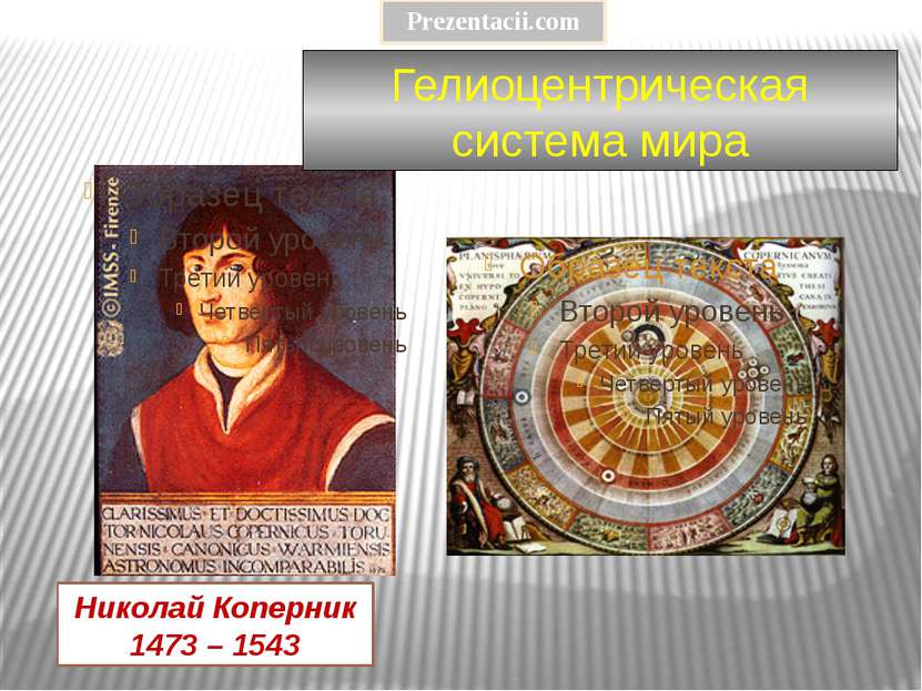 Николай Коперник 1473 – 1543 Гелиоцентрическая система мира Prezentacii.com