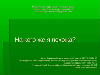 Муниципальное образовательное учреждение средняя общеобразовательная школа № ...