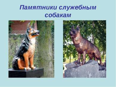 Памятники служебным собакам