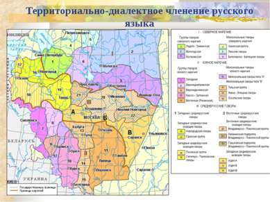 Территориально-диалектное членение русского языка