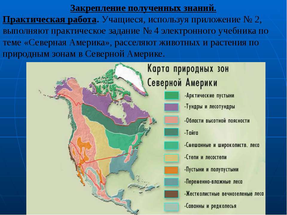 Природная зональность северной америки