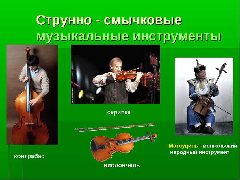 Струнно - смычковые музыкальные инструменты скрипка виолончель Матоуцинь - мо...