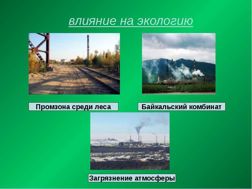 влияние на экологию Промзона среди леса Байкальский комбинат Загрязнение атмо...