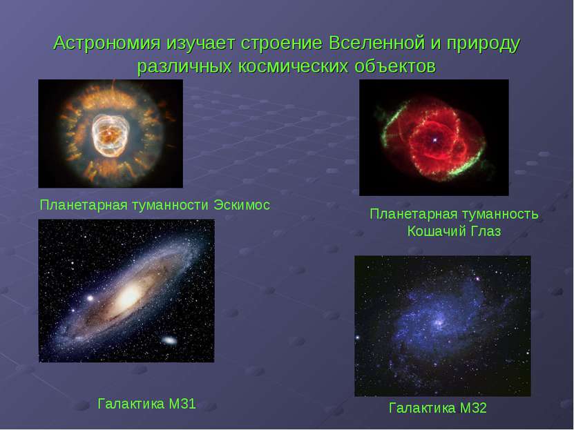 Астрономия изучает строение Вселенной и природу различных космических объекто...