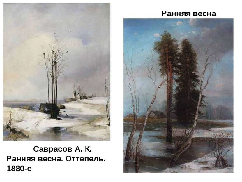 Саврасов А. К. Ранняя весна. Оттепель. 1880-е Ранняя весна