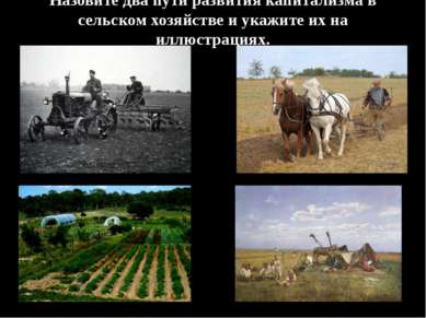 Назовите два пути развития капитализма в сельском хозяйстве и укажите их на и...