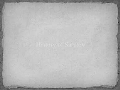 History of Saratov