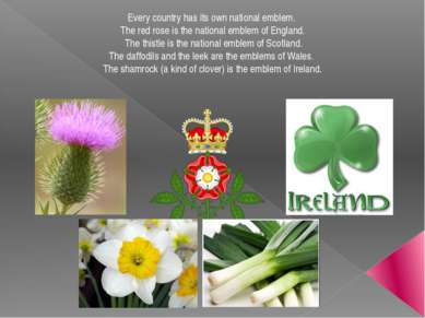 Every country has its own national emblem. The red rose is the national emble...