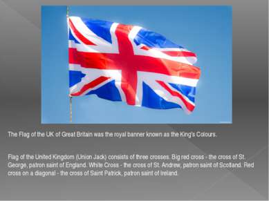 The Flag of the UK of Great Britain was the royal banner known as the King's ...