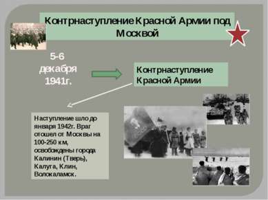Контрнаступление Красной Армии под Москвой 5-6 декабря 1941г. Контрнаступлени...