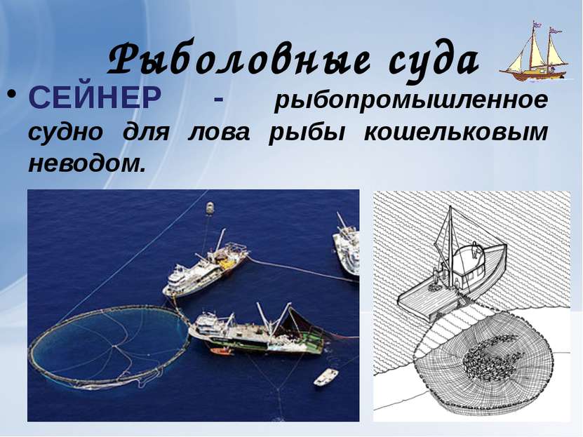 Рыболовные суда СЕЙНЕР - рыбопромышленное судно для лова рыбы кошельковым нев...
