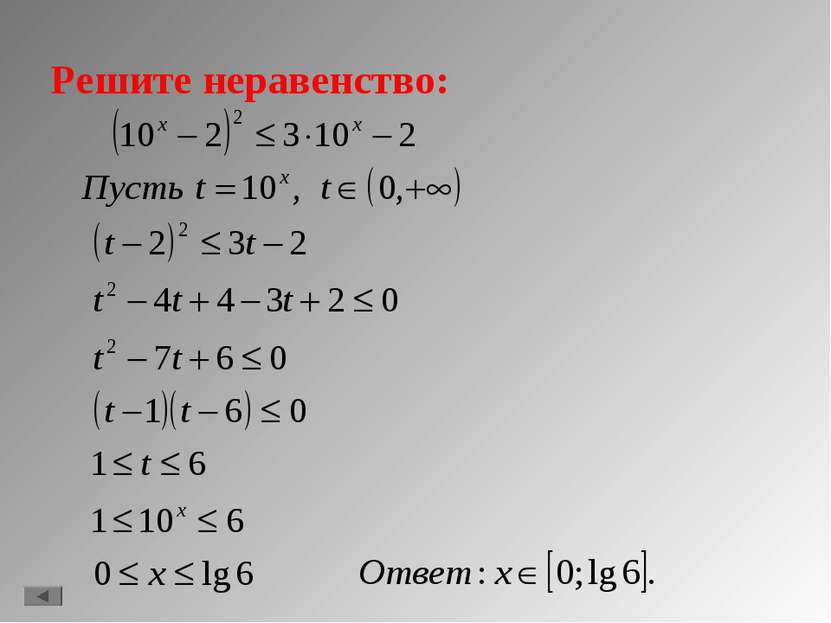 Решите неравенство: