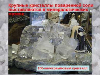 Крупные кристаллы поваренной соли выставляются в минералогических музеях 100-...