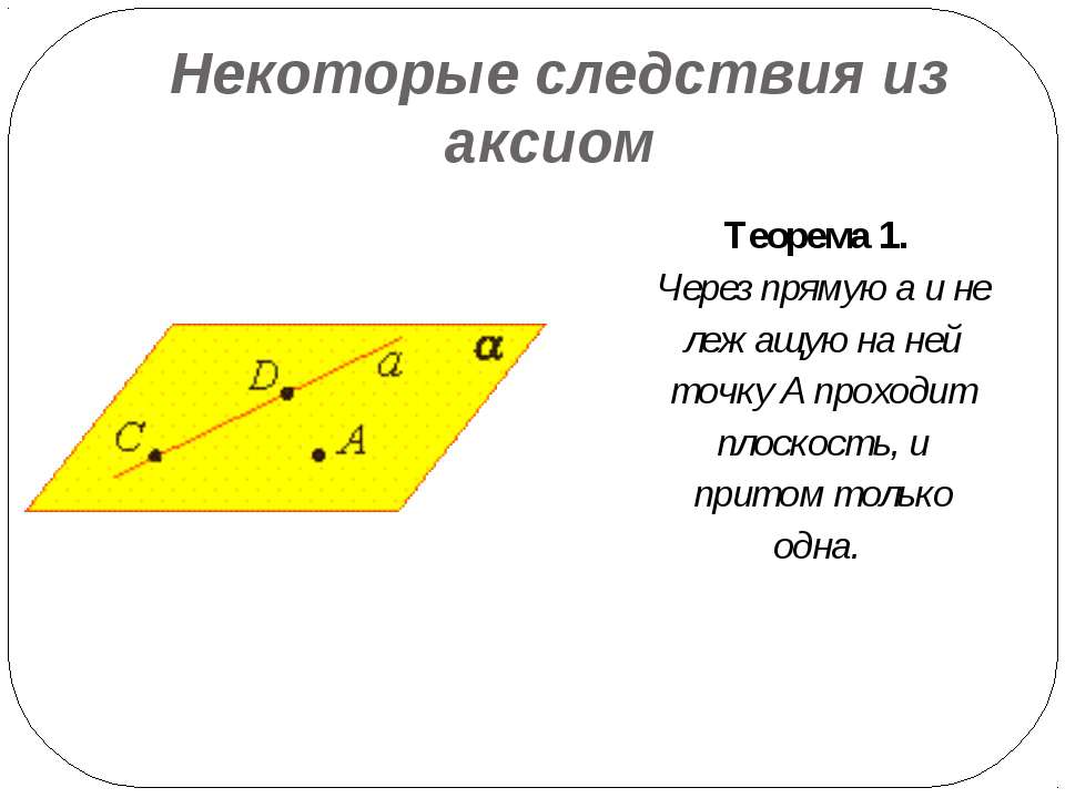 Сформулируйте следствия аксиом. Следствия из аксиом стереометрии. Следствие из аксиом стереометрии (теорема 1.1, 1.3,1.2). Теоремы следствия из аксиом стереометрии. Следствия из аксиом стереометрии с доказательством.