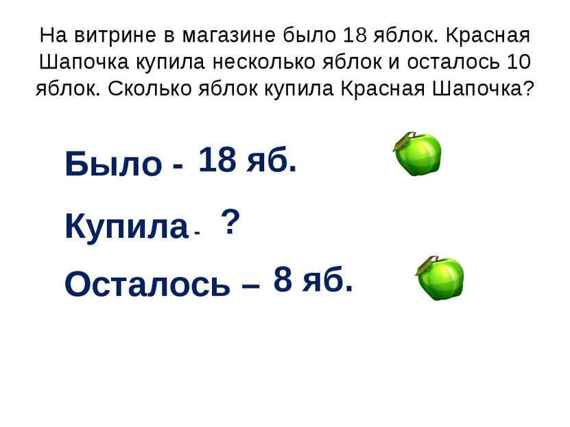 Ответ 8 яблок. Свойства сложения 2 класс презентация. Свойства сложения 2 класс школа России презентация. Было 18 яблок съели осталось 10. 18 Яблок.