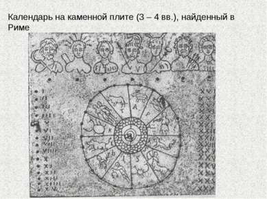 Календарь на каменной плите (3 – 4 вв.), найденный в Риме
