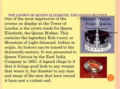 THE CROWN OF QUEEN ELIZABETH, THE QUEEN MOTHER One of the most impressive of ...