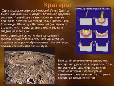 Одна из характерных особенностей Луны. Десятки тысяч кратеров можно увидеть в...