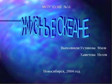 МОУ СОШ №51 Выполнили:Устинова Миля Хаметова Нелля Новосибирск, 2004 год