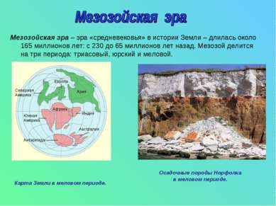 Мезозойская эра – эра «средневековья» в истории Земли – длилась около 165 мил...