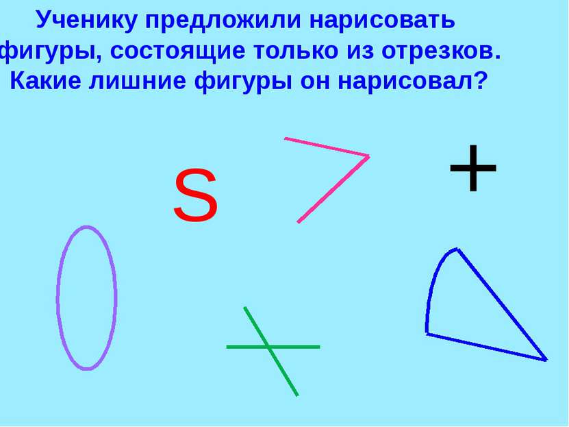Практическое задание №1 Нарисуй следующие фигуры: А)Две пересекающиеся прямые...