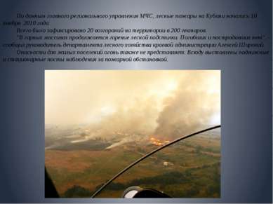 По данным главного регионального управления МЧС, лесные пожары на Кубани нача...