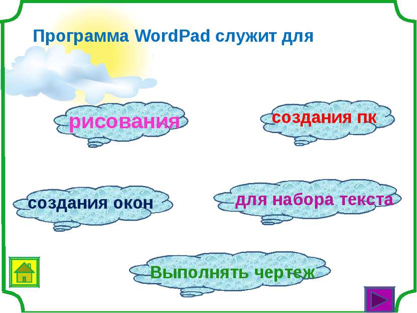 Программа WordPad служит для