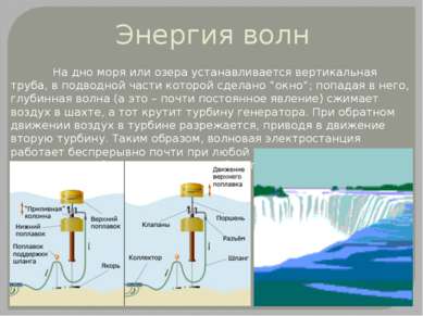 Энергия волн На дно моря или озера устанавливается вертикальная труба, в подв...