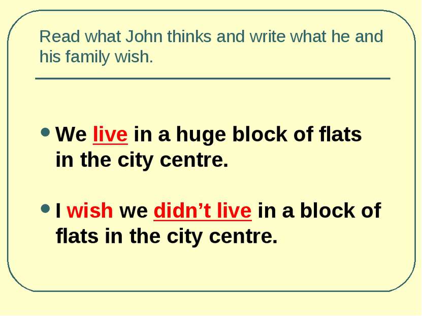 Read what John thinks and write what he and his family wish. We live in a hug...