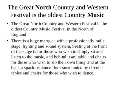 The Great North Country and Western Festival is the oldest Country Music The ...